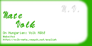 mate volk business card