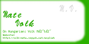 mate volk business card